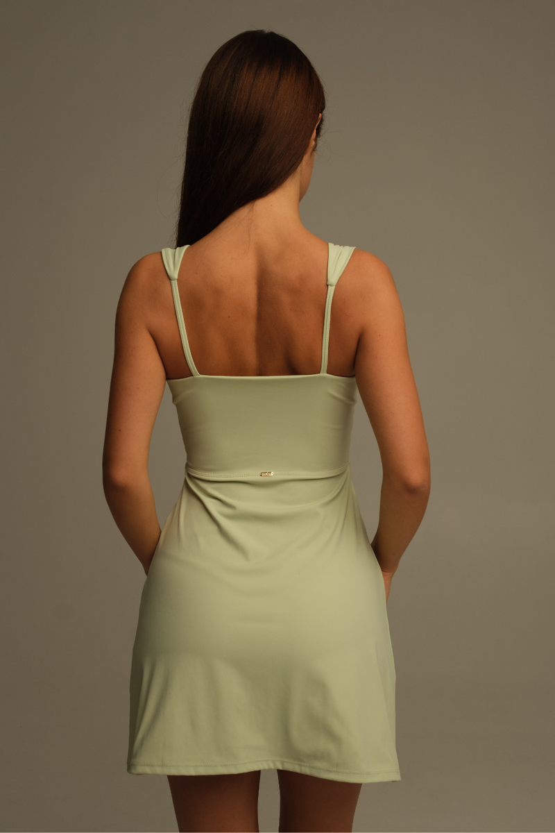 LIGHT GREEN FITTED TANK DRESS