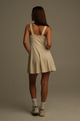 CREAM A-LINE DRESS