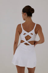 WHITE CUTOUT DRESS